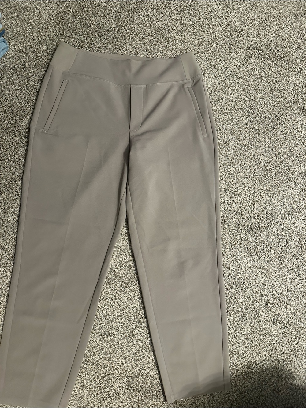 Athleta Ponte Ankle Pants in Taupe Gray